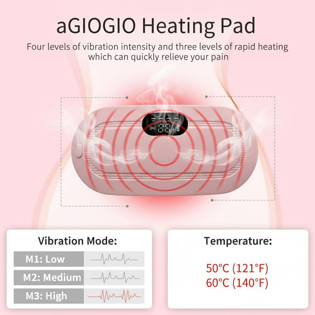 Portable Cordless Heating Pad for Menstrual Cramps Relief