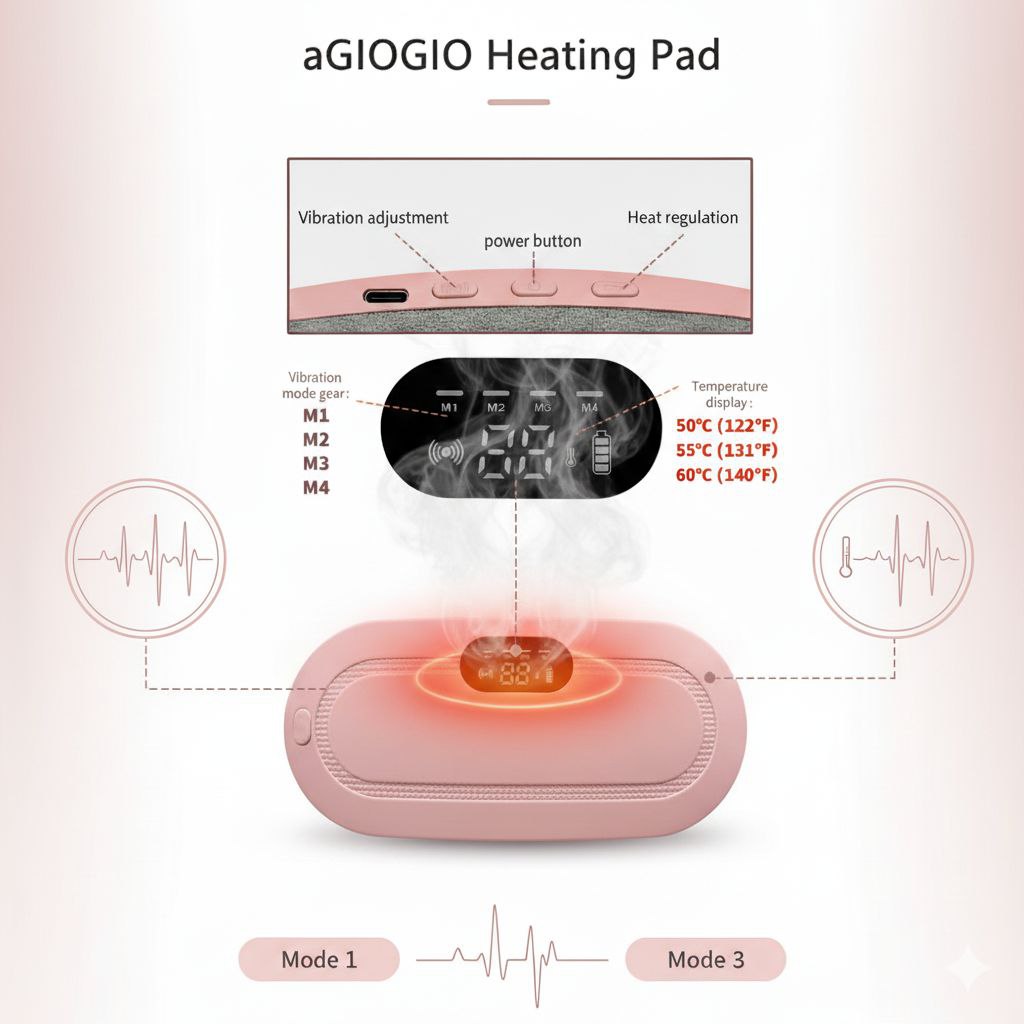 Portable Cordless Heating Pad for Menstrual Cramps Relief